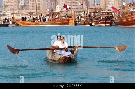 Arabisches traditionelles Fischerleben OMAN, KATAR Stockfoto
