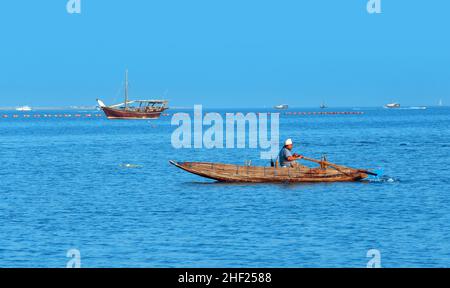 Arabisches traditionelles Fischerleben OMAN, KATAR Stockfoto