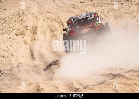 437 Cinotto Pietro (ita), Bertoldi Alberto (ita), Xtremeplus Polaris Factory Team, Polaris RZR Pro XP, T4 FIA SSV, Motul, Aktion während der Etappe 11 der Rallye Dakar 2022 um Bisha, am 13th 2022. Januar in Bisha, Saudi-Arabien - Foto Florent Gooden / DPPI Stockfoto