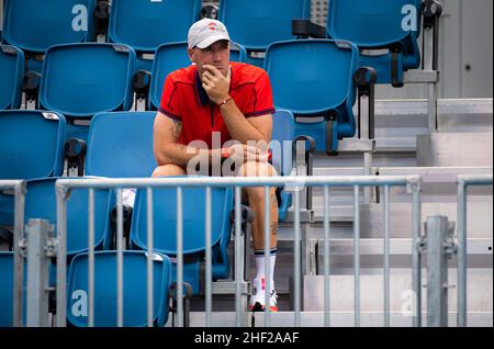 Martin Hromkovic während der zweiten Runde des Sydney Tennis Classic 2022, WTA 500 Tennisturniers am 13. Januar 2022 im NSW Tennis Center in Sydney, Australien - Foto: Rob Prange/DPPI/LiveMedia Stockfoto