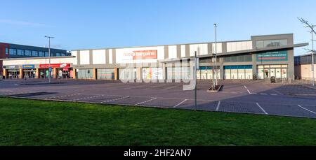 Retail Park im Vorort Craigmillar Edinburgh, Schottland, Großbritannien Stockfoto