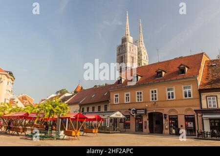 ZAGREB, KROATIEN - 13. JUNI 2019: Trg Europe (Europarat) in Zagreb, Kroatien Stockfoto