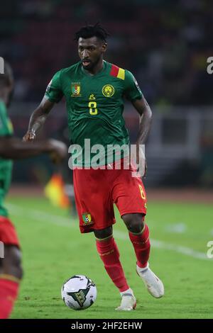 YAOUNDE, KAMERUN - 13. JANUAR: André-Frank Zambo Anguissa aus Kamerun die Afrika-Cup-Gruppe 2021 Ein Spiel zwischen Kamerun und Äthiopien im Stade d'Olembé am 13. Januar 2022 in Yaounde, Kamerun. (Foto von SF) Kredit: Sebo47/Alamy Live News Stockfoto