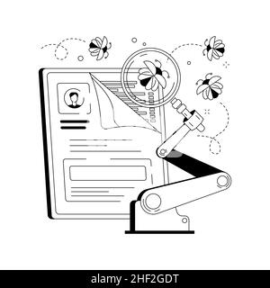 Automatisierte Tests abstrakte Konzept Vektor-Illustration. Stock Vektor