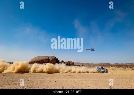 217 Ten Brinke Bernhard (nld), Delaunay Sébastien (Fra), Overdrive Toyota, Toyota Hilux Overdrive, Auto FIA T1/T2, W2RC, Aktion während der Etappe 11 der Rallye Dakar 2022 um Bisha, am 13th 2022. Januar in Bisha, Saudi-Arabien - Foto Frédéric Le Floch / DPPI Stockfoto