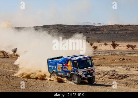 500 Sotnikov Dmitry (rus), Akhmadeev Ruslan (rus), Akhmetzianov Ilgiz (rus), Kamaz-Master, Kamaz 43509, T5 FIA Camion, Aktion während der Etappe 11 der Rallye Dakar 2022 um Bisha, am 13th 2022. Januar in Bisha, Saudi-Arabien - Foto Frédéric Le Floch / DPPI Stockfoto