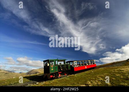 Snowdon Mountain Railway, Wales, Großbritannien Stockfoto