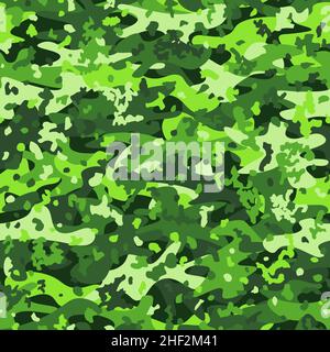 Camouflage nahtlose Muster Hintergrund. Dekorative Kleidung mit Camo-Druck Stock Vektor