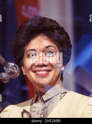 Corazon Aquino, philippinischer Politiker, der von 1986 bis 1992 als Präsident der Philippinen 11th fungierte. Foto von Dennis Brack Stockfoto