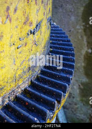 Nahaufnahme des alten Zementmischers abstrakt Stockfoto