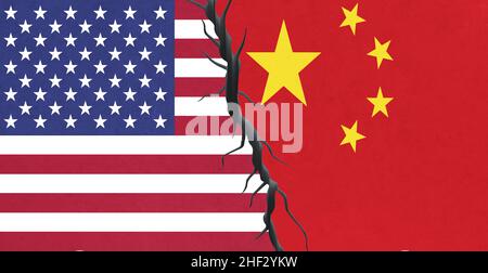 USA und China Stockfoto