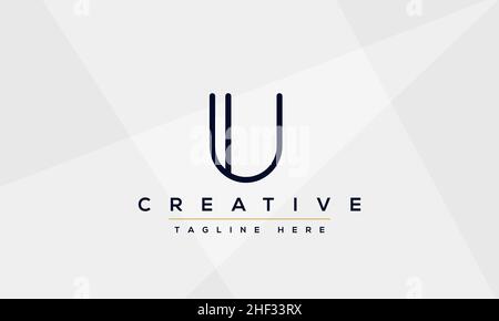 Modernes kreatives U-Logo-Design. U UU Symbol Initialen basiert auf Monogramm und Buchstaben in Vektor Stock Vektor