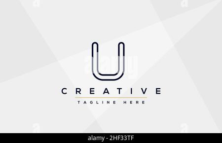 Modernes kreatives U-Logo-Design. U UU Symbol Initialen basiert auf Monogramm und Buchstaben in Vektor Stock Vektor