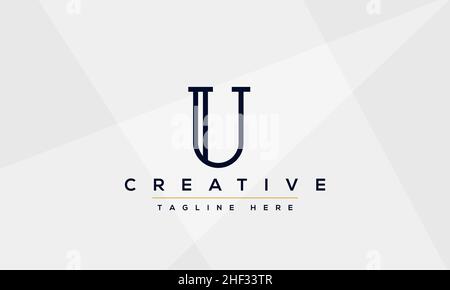Modernes kreatives U-Logo-Design. U UU Symbol Initialen basiert auf Monogramm und Buchstaben in Vektor Stock Vektor