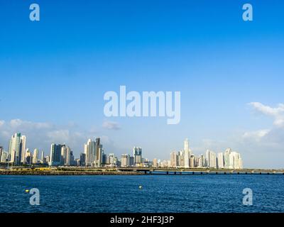 Skyline der Innenstadt von Panama City, Marbella und Bella Vista Nachbarschaften Stockfoto