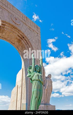 Das Monument Aux Mort in Marseille, Frankreich. Diese am 24. April 1927 eröffnet. Stockfoto