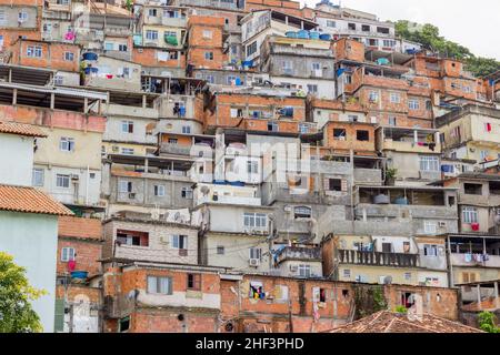 Blick auf den Pfauenhügel in der Paco in Rio de Janeiro. Stockfoto