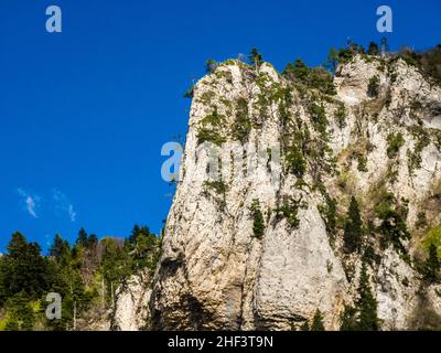 Typische Landschaft des Südens von Frankreich, Rochecolombe, Drome, Rhone, Alpen Stockfoto