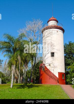 Berühmte kleine rote Leuchtturm in Iguazu Stockfoto