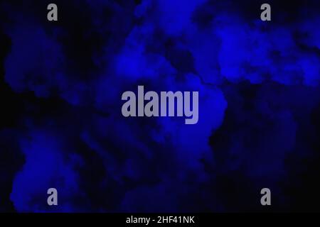 Blauer Rauch, Nebel. Abstrakte Wolken von Farbe Rauch bunte Textur Hintergrund. Stockfoto