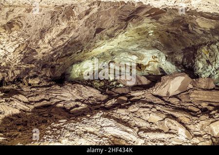 Berühmte Barbarossahöhle in Thüringen, Kyffhaeuser land Stockfoto