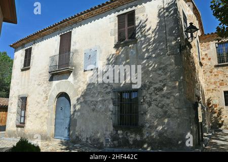 Pfarrhaus von Can Macia in Orrius der Region Maresme Provinz Barcelona, Katalonien, Spanien Stockfoto