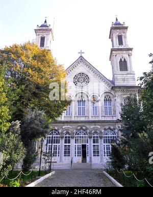 Hagia Triada Griechisch-Orthodoxe Kirche in Istanbul, Türkei. Stockfoto