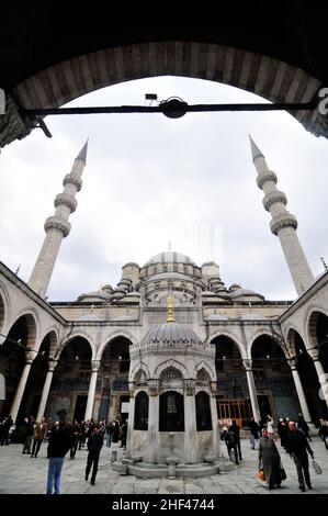 Yeni Cami Moschee in Istanbul, Türkei. Stockfoto