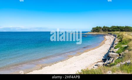 Die Halbinsel Quiberon, in der Bretagne, wunderschöne Meereslandschaft, die felsige Cote-Absaugung Stockfoto