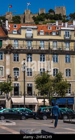 Praça da Figueira, Baixa, Lissabon, Portugal Stockfoto