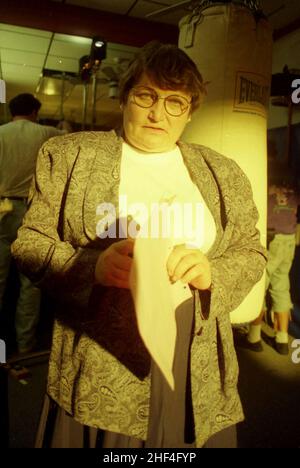 Los Angeles, CA, USA, ca. 1987. Die rumänische Filmregisseurin Letitia Popa. Stockfoto