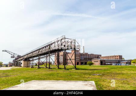 Alte deutsche WW2 V2-Rakete-Fabrik in Peenemünde Stockfoto