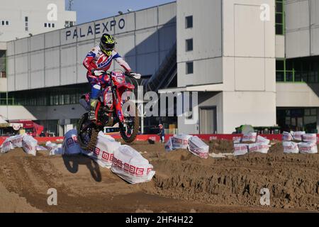 Moto-Cross-Ausstellungen auf der Motor Bike expo Verona, Venetien, Italien. Januar 2022 Stockfoto