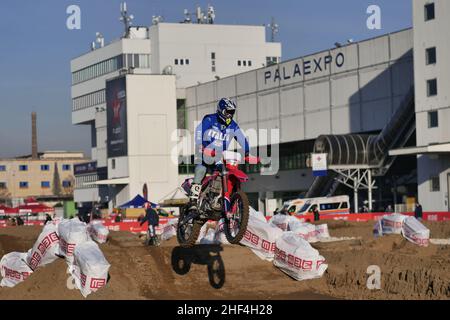 Moto-Cross-Ausstellungen auf der Motor Bike expo Verona, Venetien, Italien. Januar 2022 Stockfoto