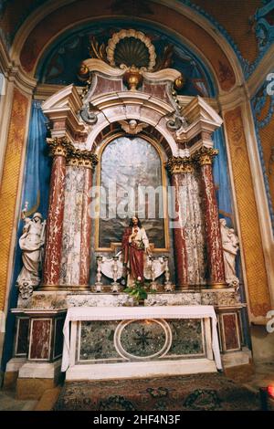 Altar des heiligen Ignatius in der Kirche des heiligen Ignatius in Dubrovnik Stockfoto