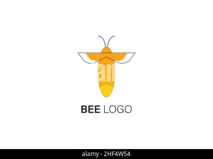 Bee-Logo-Design Stock Vektor