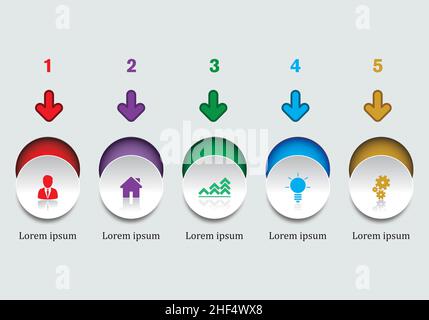 Moderne Infografik Design-Vorlage. Stock Vektor