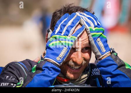 Jeddah, Arabie Saoudite. 14th Januar 2022. Giroud Alexandre (Fra), Yamaha Racing - SMX - Dragon, Yamaha YFZ 700, Quad, Portrait während der Etappe 12 der Rallye Dakar 2022 zwischen Bisha und Jeddah, am 14th 2022. Januar in Jeddah, Saudi-Arabien - Foto Florent Gooden/DPPI Credit: DPPI Media/Alamy Live News Stockfoto