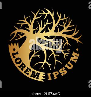 Baumlogo. Vektor und Illustration. Stock Vektor