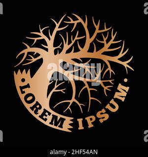 Baumlogo. Vektor und Illustration. Stock Vektor