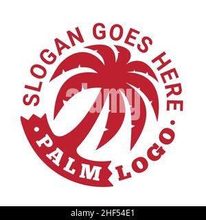 Design-Vorlage für das Palmenlogo. Vektor und Illustration. Stock Vektor