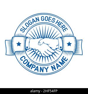 Design-Vorlage für Handshake-Logo. Vektor und Illustration. Stock Vektor