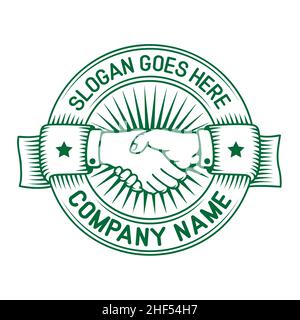 Design-Vorlage für Handshake-Logo. Vektor und Illustration. Stock Vektor