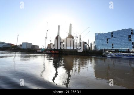 Foto auf einem Boot auf der Themse Stockfoto