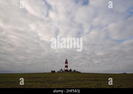 Happisburgh Leuchtturm, Nordosten Norfolk, England, Großbritannien Stockfoto