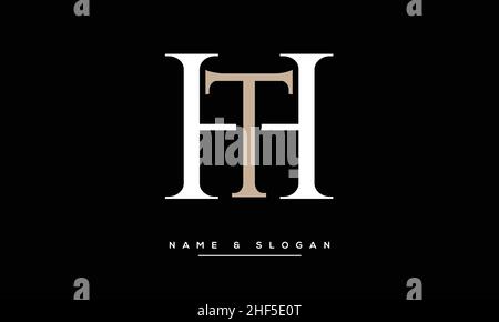 TH, HT Abstract Letters Logo-Monogramm Stock Vektor