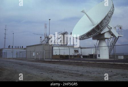 Satcom Naval Air Station Sigonella Italien 1987 DN-ST-87-04785. Stockfoto