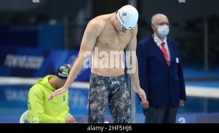 26th. JULI 2021 - TOKIO, JAPAN: Martin Malyutin vom russischen Olympischen Komitee ist während des Männer-Halbfinales im Freistil 200m beim Tokio 2020 im Einsatz Stockfoto