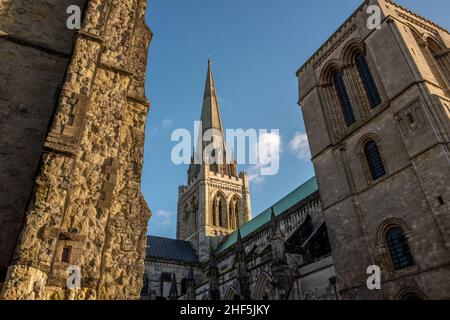 Chichester, Januar 5th 2022: Chichester Kathedrale Stockfoto