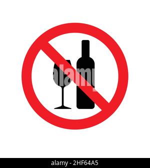 Klassische einfache ohne Alkohol Symbol Vektor isoliert auf weißem Hintergrund Stock Vektor